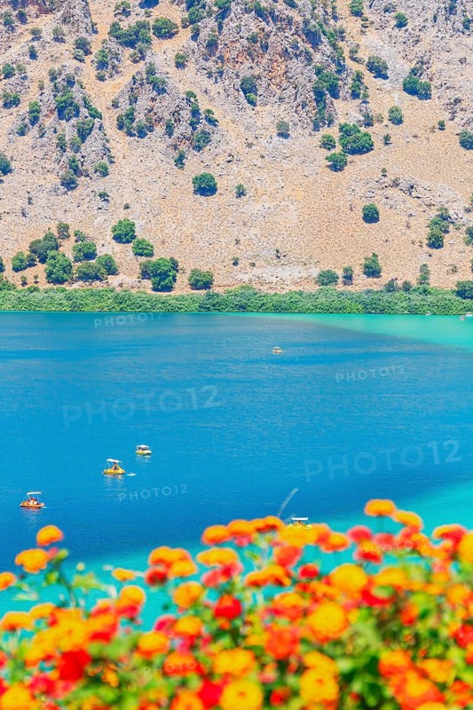 Lake Kournas, Georgioupolis, Chania, Crete, Greek Islands, Greece