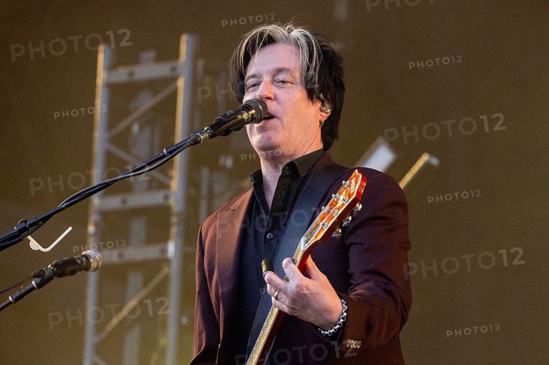 Adenau, Germany, 7 June 2024: Troy Van Leeuwen from Queens of the Stone Age plays at Rock am Ring. The festival takes place at the Nürburgring race track near the town of Adenau from 7 to 9 June 2024