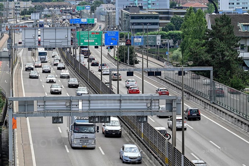 Motorway A3 direction Lucerne, Bern, Zurich, Basel, Switzerland