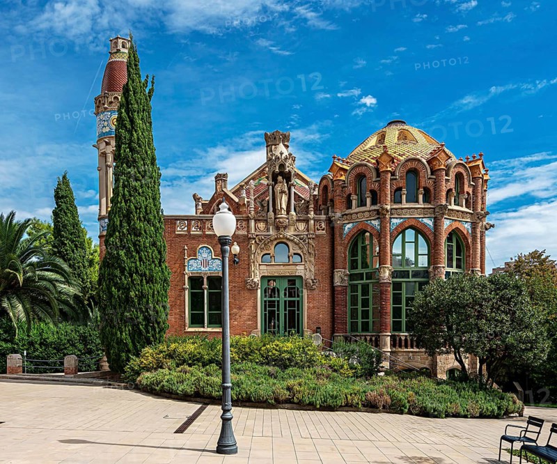 Historic hospital complex of the Hospital de la Santa Creu i Sant Pau, Barcelona, Catalonia, Spain