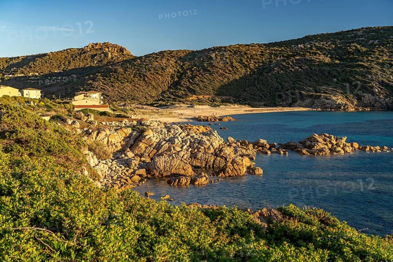 Rocks on the beach in the village of Tizzano, Sartene, Corsica, France