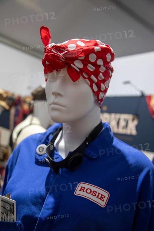 Washington, DC USA - 25 June 2026 - The Labor Department booth at the Great American State Fair. featured mannequins dressed as workers, including Rosie the Riveter. Organized by President Donald Trump to mark the United States' 250th birthday, the Fair had exhibits from many states, government agencies, and private organizations