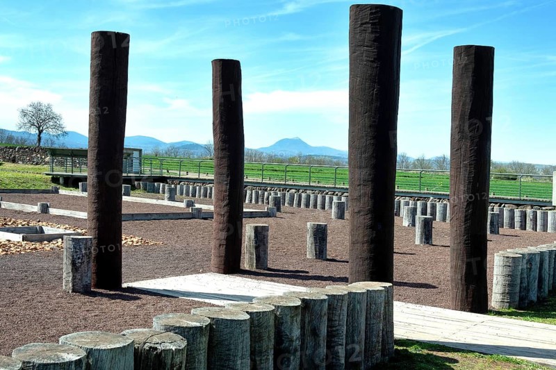 Gaul Oppidum of Corent Archeological Site in Puy de Dome, Auvergne-Rhone-Alpes, France
