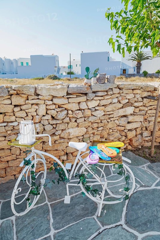 Artwork on display, Chora, Folegandros Island, Cyclades Islands, Greece