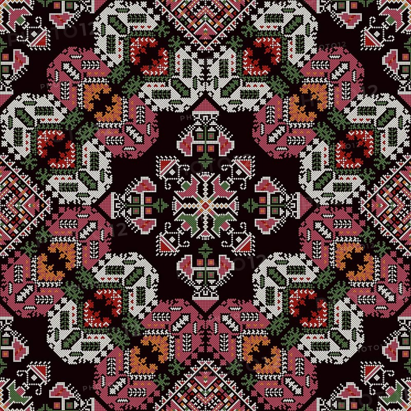 Traditional Bulgarian embroidery vector pattern