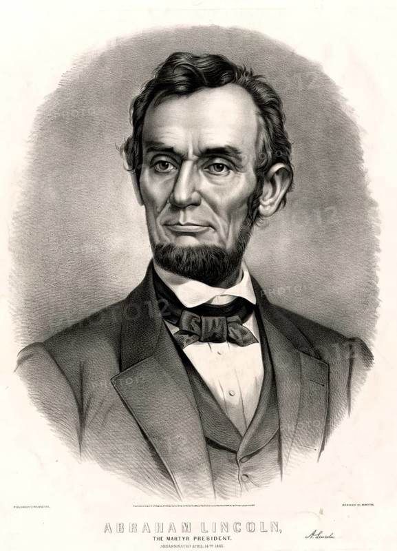 Abraham Lincoln (born 12 February 1809 near Hodgenville, died 15 April 1865 in Washington, D.C.) served as the 16th President of the United States of America from 1861 to 1865. First elected in 1860, he was re-elected in 1864 for a second term. He was the first President from the Republican Party and the first to be assassinated, an authentic, digitally restored reproduction of a 19th-century original, exact date of the image unknown, historical