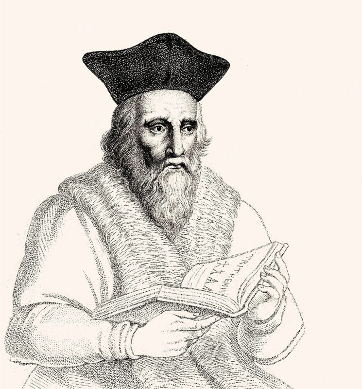Edward Kelley or Kelly, also known as Edward Talbot, 1555 – 1597/8, an English Renaissance occultist and scryer, working with John Dee in his magical investigations, digitally enhaced based on a historical illustration