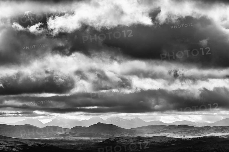 Cloud atmosphere in the mountains, Alvdal Vestfjell, Hedmark, Innlandet, Norway, August 2025