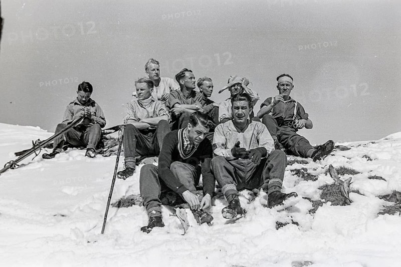 Historische Luftaufnahme, Gesichter des zweiten Weltkrieges, Deutsche Luftwaffensoldaten auf Erholungsurlaub in Östereich, 1941