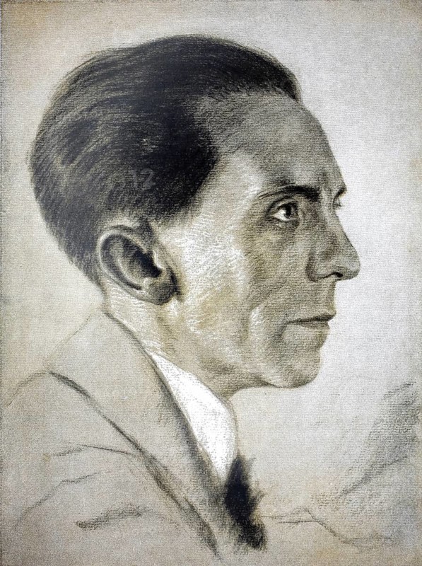 Paul Joseph Goebbels (born 29 October 1897 in Rheydt, died May 1945 in Berlin) was one of the most influential politicians during the National Socialist era and one of Adolf Hitler's closest confidants, Illustration, Reproduction from a 19th century original. Authentic, file restored for optimal use, exact date of original unknown, Historical