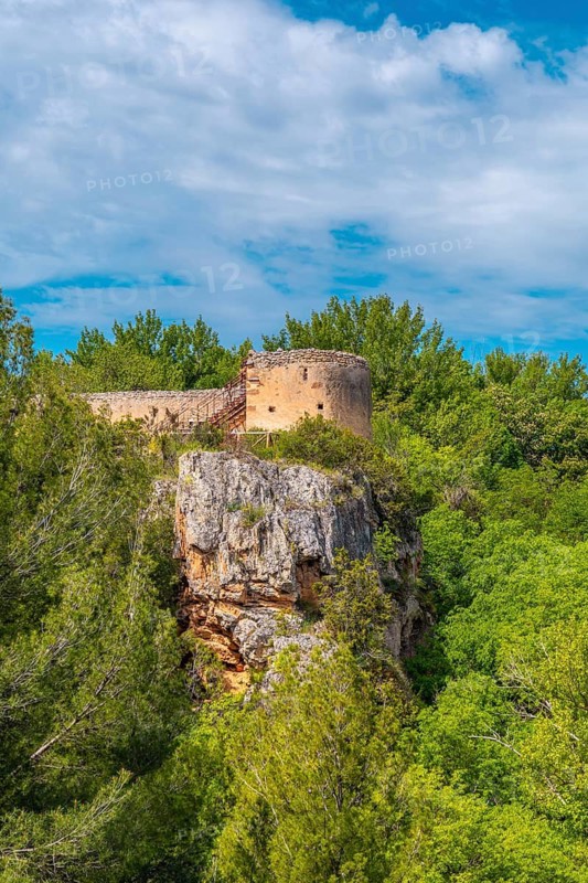 View of the Black Gate Viewpoint in the Natural Park of the Piedra Monastery, Aragon, Spain