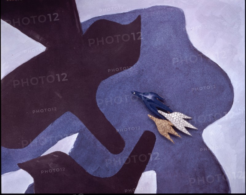 Braque, Les Fils d'Eos, Broche en or, émail et brillants