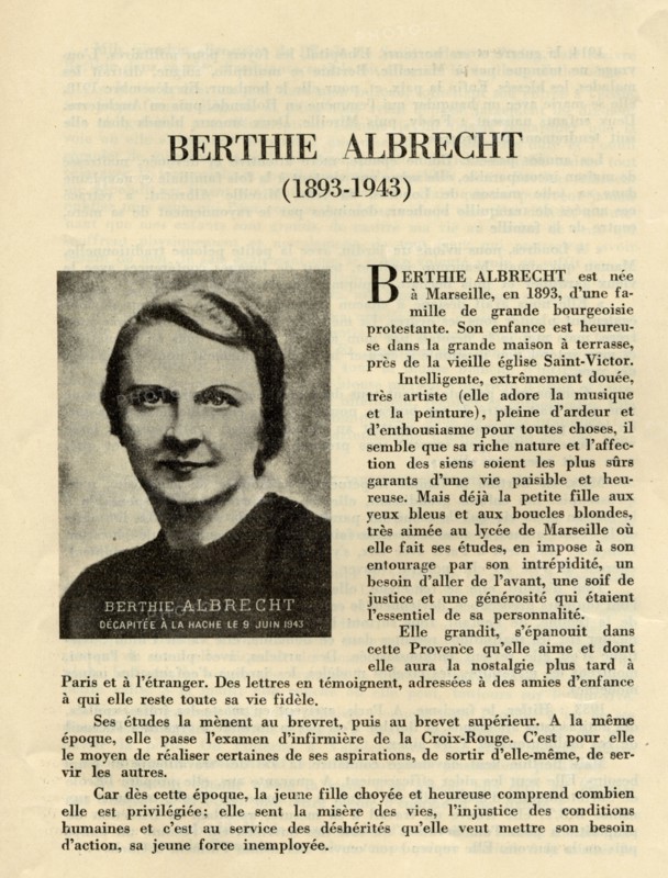 Register of the French Women's Union dedicated to heroic women who died for France