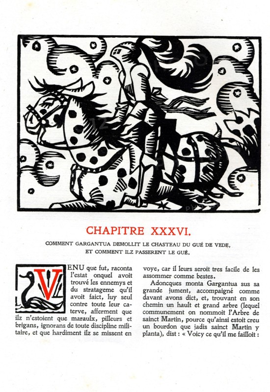 Rabelais : Chapitre 36 de "La vie très horrificque du Grand Gargantua"