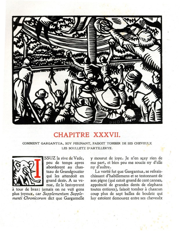 Rabelais : Chapitre 37 de "La vie très horrificque du Grand Gargantua"