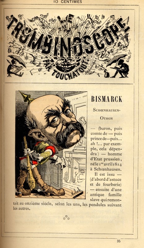 Caricature d'Otto von Bismarck