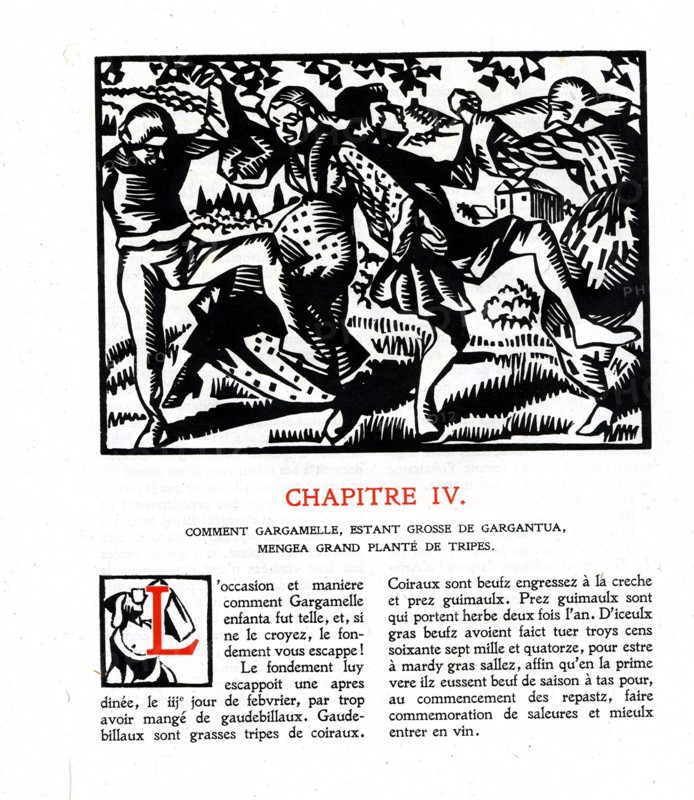 Rabelais : chapiter 4 of "La vie très horrificque du Grand Gargantua"