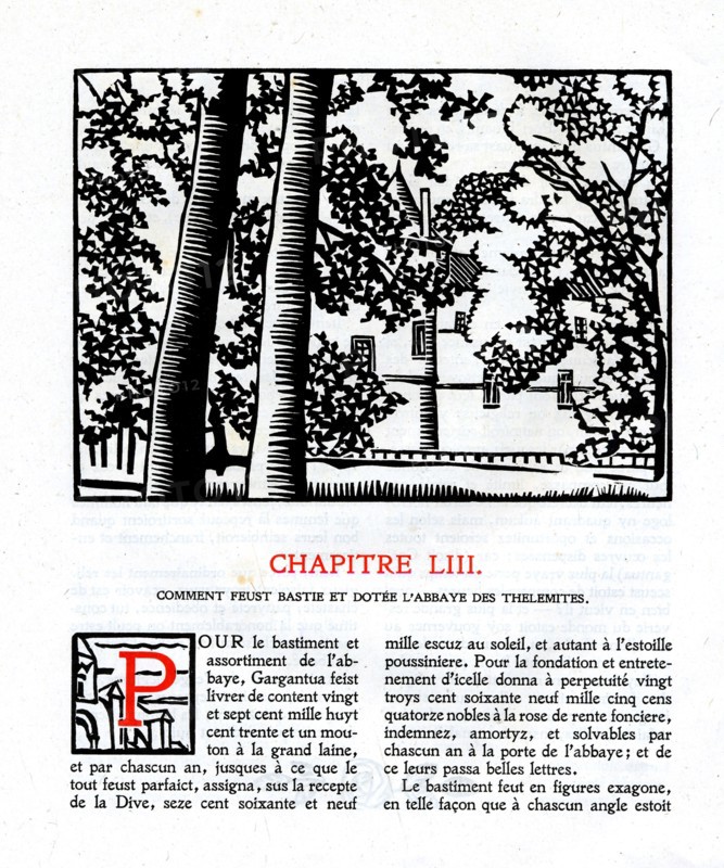 Rabelais : Chapitre 53 de "La vie très horrificque du Grand Gargantua"