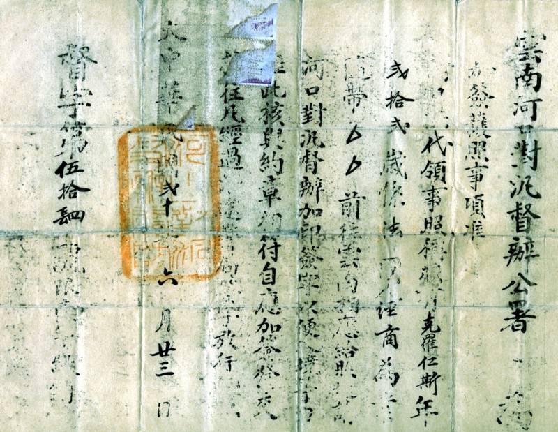 French passport issued by the Ministry of Foreign Affairs in the Yunnan province (China)