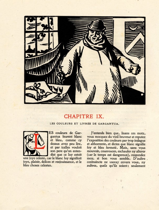 Rabelais : Chapitre 9 de "La vie très horrificque du Grand Gargantua"