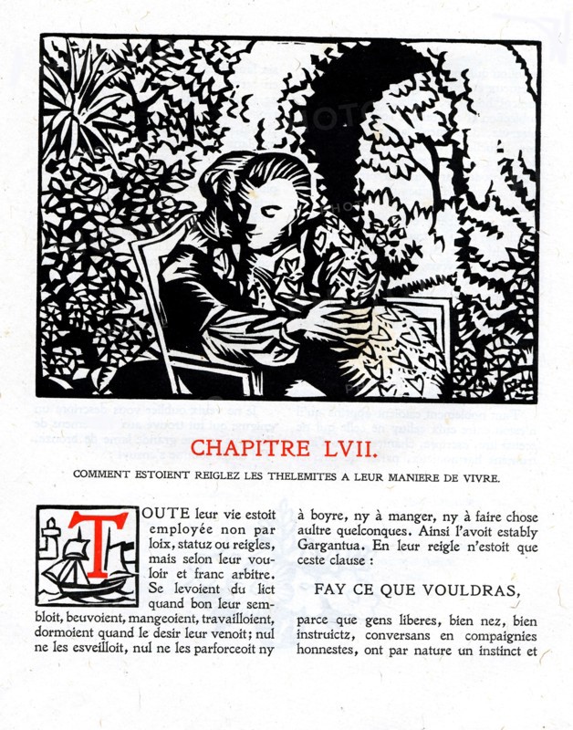 Rabelais : Chapitre 57 de "La vie très horrificque du Grand Gargantua"