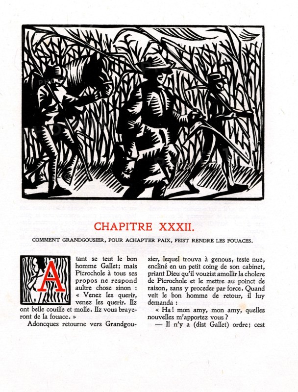 Rabelais : Chapitre 32 de "La vie très horrificque du Grand Gargantua"
