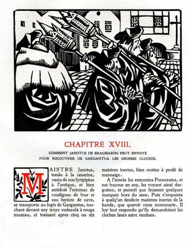 Rabelais : Chapitre 18 de "La vie très horrificque du Grand Gargantua"