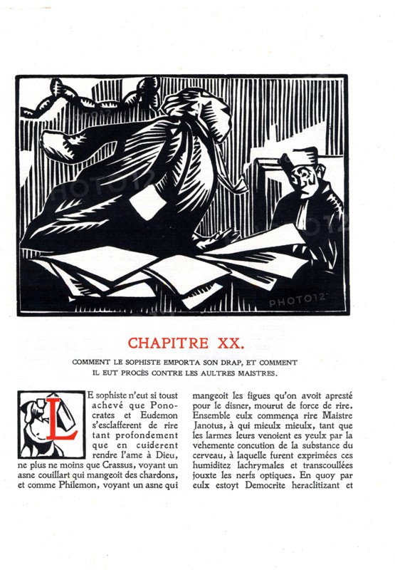 Rabelais : Chapitre 20 de "La vie très horrificque du Grand Gargantua"