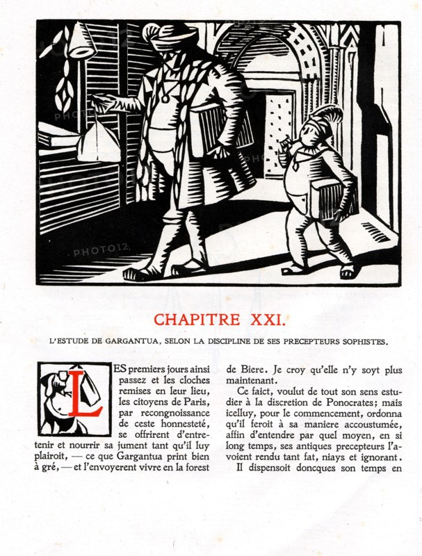 Rabelais : Chapitre 21 de "La vie très horrificque du Grand Gargantua"
