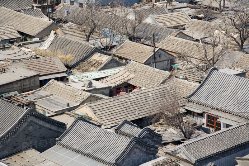 China,Beijing street in hutong neighbourhood