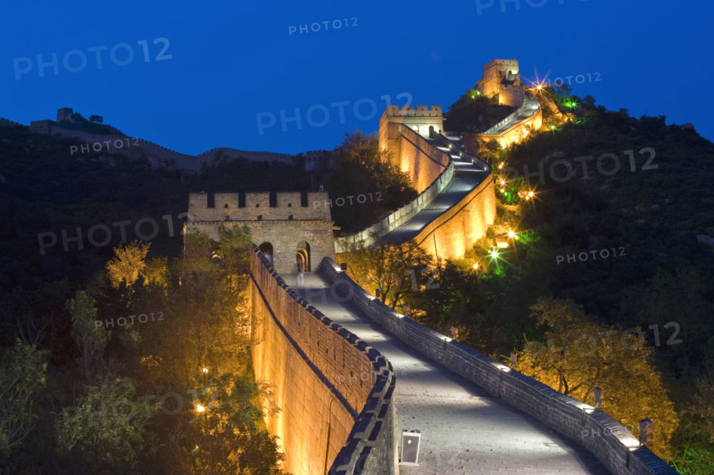 Night Scene of Great Wall in Badaling