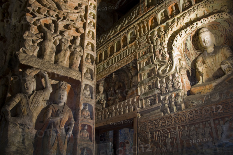 Yungang Grottoes in Shanxi Province