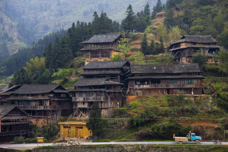 Roofed Bridge of Dong Minority,Guangxi Province,China