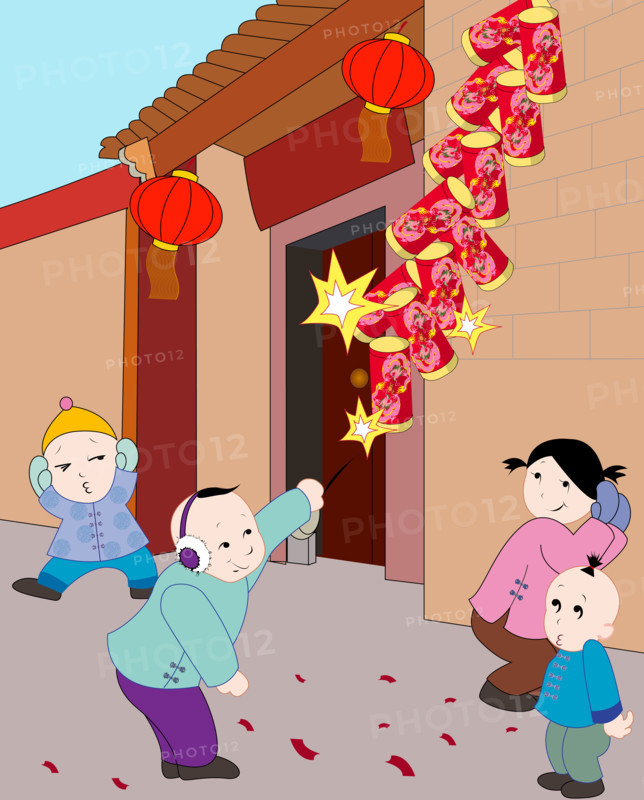 Kids setting fireworks