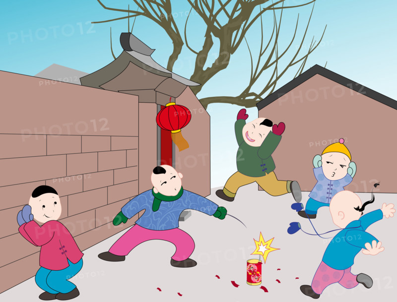 Kids setting fireworks