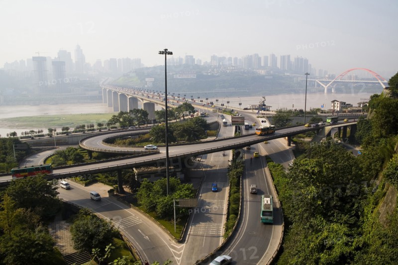Chongqing sloping stone overpass