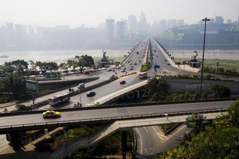 Chongqing sloping stone overpass