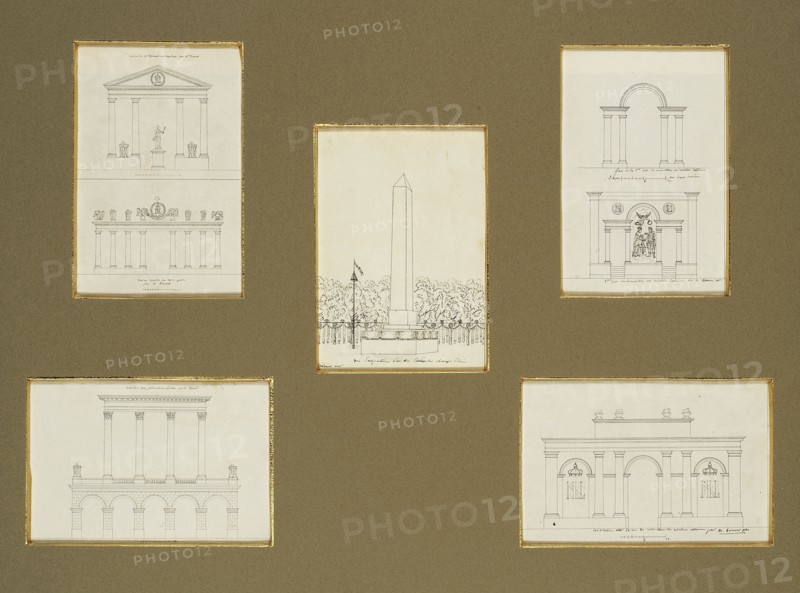 Projets pour un monument célébrant le mariage de Napoléon 1er avec Marie-Louise