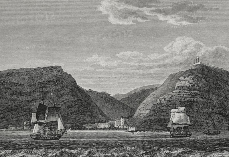 Vue de l'ile de Sainte-Hélène
