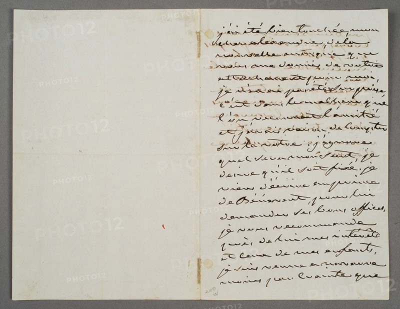 Letter from Joséphine to Alexander II of Russia