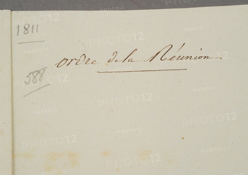 Badge and medal design plans for the Order de la Réunion