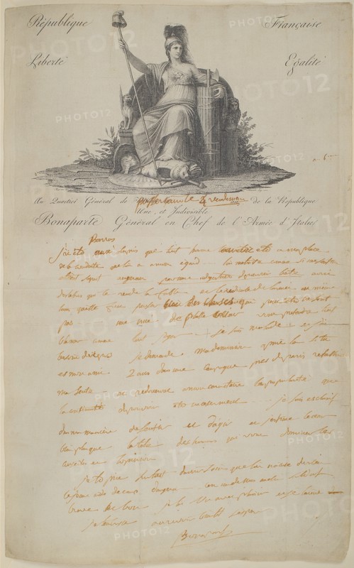 Lettre de Bonaparte à Marras