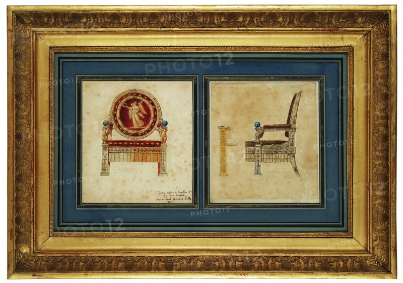 David, Designs for the throne of Napoleon I