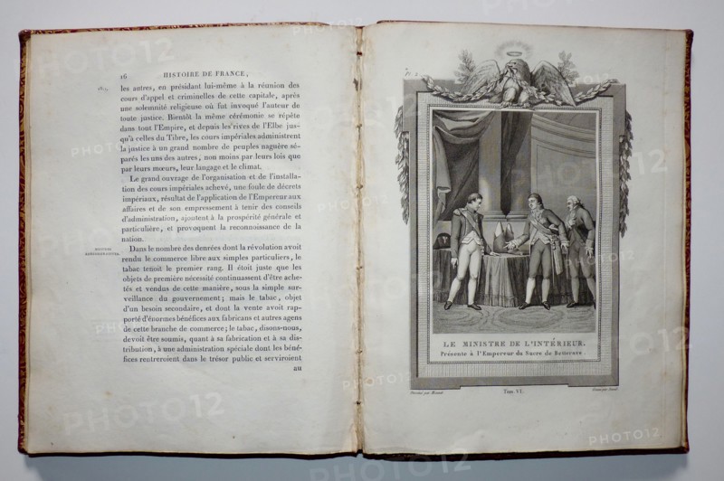 The French Interior minister presenting sugar from a beet to the emperor.