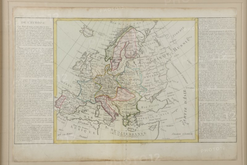 Map of Europe that belonged to Bonaparte