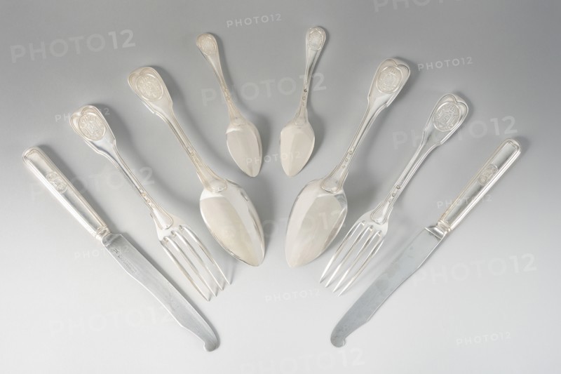 Couverts de table gravés aux Armes de Napoléon 1er