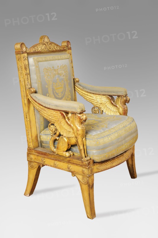 Jacob-Desmalter, Fauteuil de la salle du trône de Napoléon 1er au Palais des Tuileries