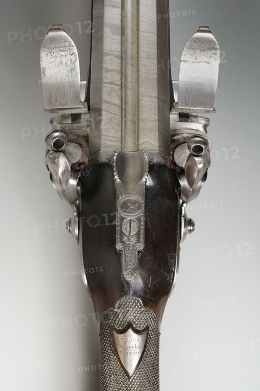 Fusil de chasse à silex ayant appartenu au maréchal Brune (détail)