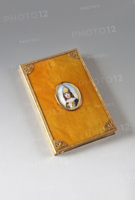 Carnet en écaille portant un portrait du prince Federico Bacciocchi