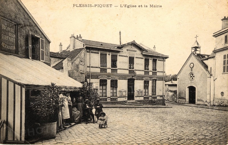Plessis-Robinson,
L'église et la mairie